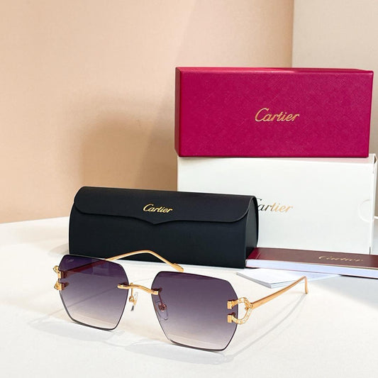 Rimless Hexagon Sunglasses